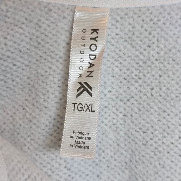 Kyoden Henley Sweatshirt Hoodie Hexagon Top Pullover Womens Sz XL Gray - Picture 12 of 16